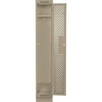 Casiers Clean Line, 12" x 15" x 76", Acier, Beige, Rivet (assembl&eacute;), Perfor&eacute; Brunswick Fyr & Safety