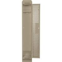 Clean Line Lockers, 12" x 18" x 82", Steel, Beige, Rivet (Assembled), Perforated Brunswick Fyr & Safety