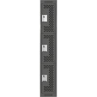 Casiers Clean Line, 3 niveaux, 12" x 12" x 72", Acier, Charbon, Rivet (assembl&eacute;), Perfor&eacute; Brunswick Fyr & Safety