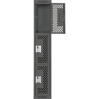 Casiers Clean Line, 3 niveaux, 12" x 12" x 72", Acier, Charbon, Rivet (assembl&eacute;), Perfor&eacute; Brunswick Fyr & Safety