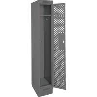 Casiers Clean Line, 12" x 15" x 76", Acier, Charbon, Rivet (assembl&eacute;), Perfor&eacute; Brunswick Fyr & Safety