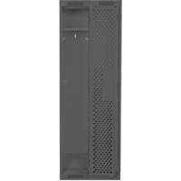 Clean Line Lockers, Bank of 2, 24" x 18" x 76", Steel, Charcoal, Rivet (Assembled), Perforated Brunswick Fyr & Safety