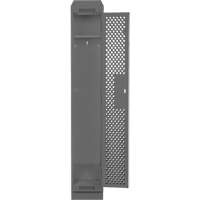Clean Line Lockers, 12" x 18" x 82", Steel, Charcoal, Rivet (Assembled), Perforated Brunswick Fyr & Safety