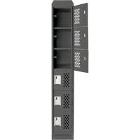 Assembled Lockerettes Clean Line™ Perforated Economy Lockers FJ655 | Brunswick Fyr & Safety