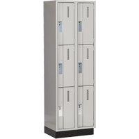 Casiers robustes Concorde, 3 niveaux, Bloc de 2, 24" x 18" x 76", Acier, Gris, Soud&eacute; (assembl&eacute;) Brunswick Fyr & Safety