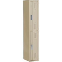 Casiers robustes Concorde, 2 niveaux, 12" x 18" x 72", Acier, Beige, Soud&eacute; (assembl&eacute;) Brunswick Fyr & Safety