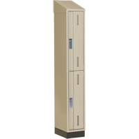 Casiers robustes Concorde, 2 niveaux, 12" x 18" x 82", Acier, Beige, Soud&eacute; (assembl&eacute;) Brunswick Fyr & Safety