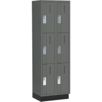 Casiers robustes Concorde, 3 niveaux, Bloc de 2, 24" x 18" x 76", Acier, Charbon, Soud&eacute; (assembl&eacute;) Brunswick Fyr & Safety
