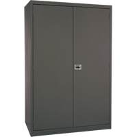 Deep Hi-Boy Storage Cabinet, Steel, 4 Shelves, 72" H x 36" W x 24" D, Charcoal Brunswick Fyr & Safety