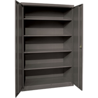 Deep Hi-Boy Storage Cabinet, Steel, 4 Shelves, 72" H x 36" W x 24" D, Charcoal Brunswick Fyr & Safety
