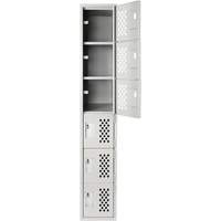 Clean Line Lockerettes, 6 -tier, 18" x 72" x 12", Steel Brunswick Fyr & Safety
