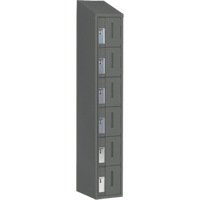 Concorde Heavy-Duty Lockers, 6 -tier, 12" x 18" x 78", Steel, Charcoal, Welded (Assembled) Brunswick Fyr & Safety