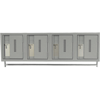 Wall Hung Lockers - Heavy Duty, Bank of 4, 18" x 12" x 12", Steel Brunswick Fyr & Safety