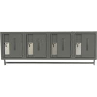 Wall Hung Lockers - Heavy Duty, Bank of 4, 18" x 12" x 12", Steel Brunswick Fyr & Safety
