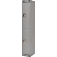 Lockers, 2 -tier, 12" x 18" x 72", Steel, Grey, Knocked Down Brunswick Fyr & Safety