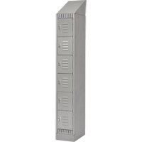 Lockers, 6 -tier, 12" x 18" x 86", Steel, Grey, Knocked Down Brunswick Fyr & Safety
