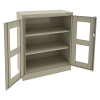 C-Thru Counter High Cabinet, Steel, 2 Shelves, 42" H x 36" W x 18" D FL647 | Brunswick Fyr & Safety
