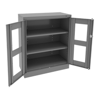 C-Thru Counter High Cabinet, Steel, 2 Shelves, 42" H x 36" W x 18" D FL648 | Brunswick Fyr & Safety
