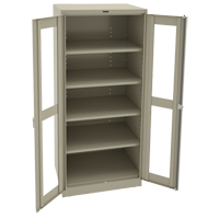Deluxe C-Thru Storage Cabinet, Steel, 4 Shelves, 78" H x 36" W x 24" D FL649 | Brunswick Fyr & Safety
