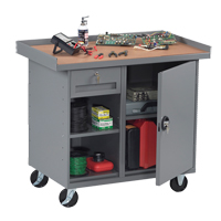 Mobile Workbench Cabinet, Laminate Surface FL652 | Brunswick Fyr & Safety