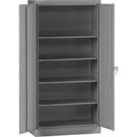 Standard Storage Cabinet, Steel, 4 Shelves, 72" H x 36" W x 18" D, Grey FL778 | Brunswick Fyr & Safety