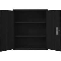 Lo-Boy Storage Cabinet, Steel, 2 Shelves, 42" H x 36" W x 18" D, Black Brunswick Fyr & Safety