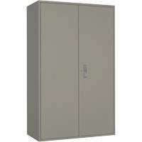 Extra Wide Hi-Boy Storage Cabinet, Steel, 4 Shelves, 72" H x 48" W x 24" D, Grey Brunswick Fyr & Safety