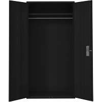 Armoire garde-robe, Acier, 36" la x 18" p x 72" h, Noir Brunswick Fyr & Safety