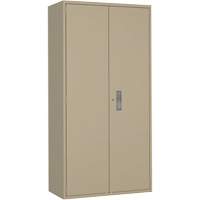 Combination Storage Cabinet, Steel, 6 Shelves, 72" H x 36" W x 18" D, Beige Brunswick Fyr & Safety
