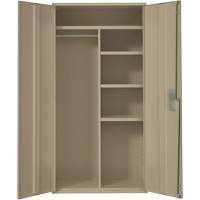Combination Storage Cabinet, Steel, 6 Shelves, 72" H x 36" W x 18" D, Beige Brunswick Fyr & Safety