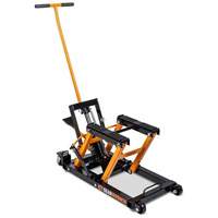 ATV and Motorcycle Jack, 0.75 Ton(s) Capacity, 4-2/3" Lowered, 14-1/2" Raised, Manual Hydraulic Brunswick Fyr & Safety