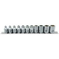 Flat-Cut E-"Star" Socket Set, 11 Pieces, 3/8" Drive Size Brunswick Fyr & Safety