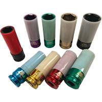 Thin Wall Master Impact Socket Set, 9 Pieces, 1/2" Drive Size Brunswick Fyr & Safety