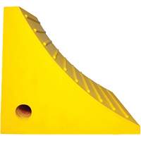 Wheel Chock, Polyurethane, Yellow, 15-1/4" W x 12-1/8" D x 10-3/4" H Brunswick Fyr & Safety