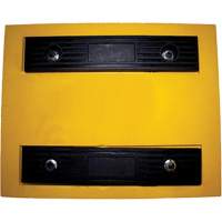 Wheel Chock, Polyurethane, Yellow, 15-1/4" W x 12-1/8" D x 10-3/4" H Brunswick Fyr & Safety