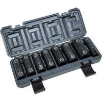 Jeu de douilles doubles hexagonales et h&eacute;licoidales avec coffret, 8 Morceaux, Prise de 1/2" Brunswick Fyr & Safety
