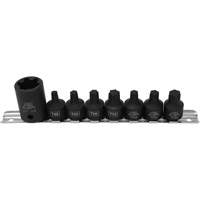 Jeu de douilles/embouts de boulon de caisse de camionnettes, 8 Morceaux, Prise de 1/2"/3/8" Brunswick Fyr & Safety