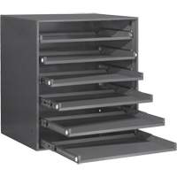 Compartment Box Cabinet, Steel, 6 Slots, 20-5/16" W x 15-15/16" D x 21-7/8" H, Grey Brunswick Fyr & Safety