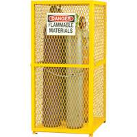 Armoire de rangement pour bouteilles &agrave; gaz, nbre de bouteilles: 9, 30" , 30" , 71-3/4" , Jaune Brunswick Fyr & Safety