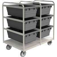 Mobile Tub Rack, Double-sided, 6 bins, 26" W x 36" D x 42" H FM029 | Brunswick Fyr & Safety