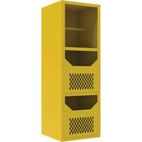 Armoire pour le contr&ocirc;le des d&eacute;versements, 1 Tablettes, 72" h x 24" la x 24" p, Acier, Jaune Brunswick Fyr & Safety