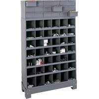 Unit&eacute; de stockage modulaire pour petites pi&egrave;ces, Acier, 18 tiroirs, 33-3/4" x 12-1/4" x 58-5/8", Gris Brunswick Fyr & Safety