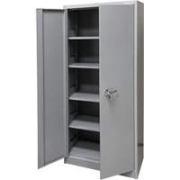 Storage Cabinet, Steel, 4 Shelves, 66" H x 30" W x 15" D, Grey FN425 | Brunswick Fyr & Safety