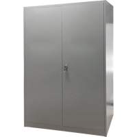 Storage Cabinet, Steel, 4 Shelves, 78" H x 48" W x 24" D, Grey FN427 | Brunswick Fyr & Safety