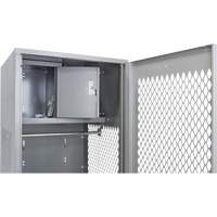 Gear Locker with Door, Steel, 24" W x 18" D x 72" H, Grey FN467 | Brunswick Fyr & Safety