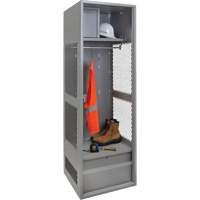 Gear Locker, Steel, 24" W x 18" D x 72" H, Grey FN469 | Brunswick Fyr & Safety