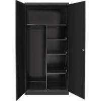 Combination Storage Cabinet, 36" W x 18" D x 72" H, Black Brunswick Fyr & Safety