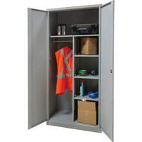 Armoire de rangement combin&eacute;e, 36" la x 18" p x 72" h, Gris Brunswick Fyr & Safety