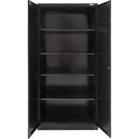 Armoire de rangement Hi-Boy, Acier, 4 Tablettes, 72" h x 36" la x 18" P, Noir Brunswick Fyr & Safety