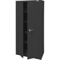 Armoire d'entreposage, Acier, 4 Tablettes, 66" h x 30" la x 15" P, Noir Brunswick Fyr & Safety